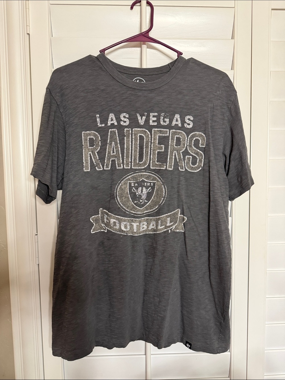 Las Vegas Raiders Grey Short-Sleeve Graphic Tee